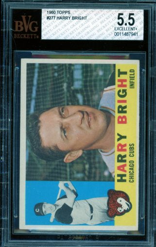 Harry Bright Card 1960 Topps #277 BGS BVG 5.5 Image 1