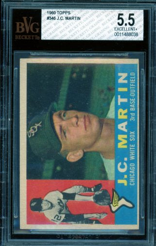 J.C. Martin Card 1960 Topps #346 BGS BVG 5.5 Image 1