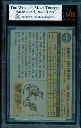 Barry Shetrone Card 1960 Topps #348 BGS BVG 5 Image 2