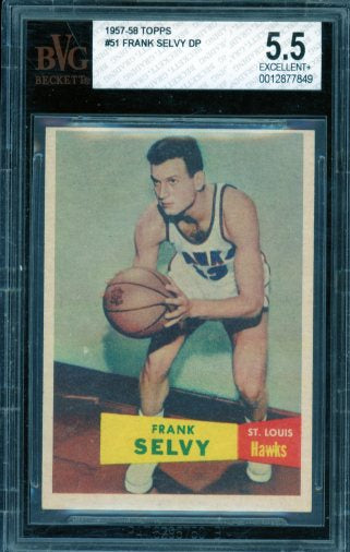 Frank Selvy Rookie Card 1957-58 Topps #51 BGS BVG 5.5 Image 1