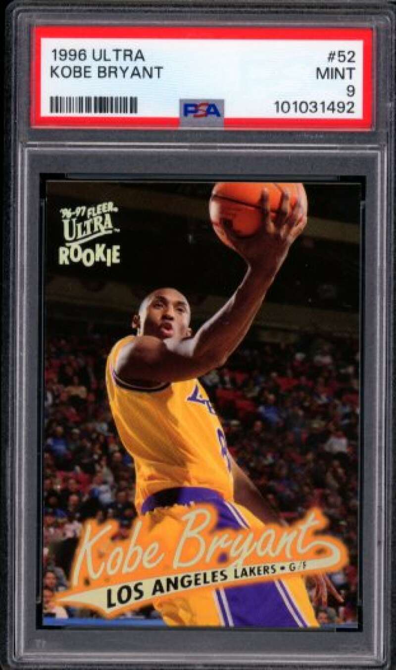 Kobe Bryant Rookie Card 1996-97 Ultra #52 PSA 9 Image 1