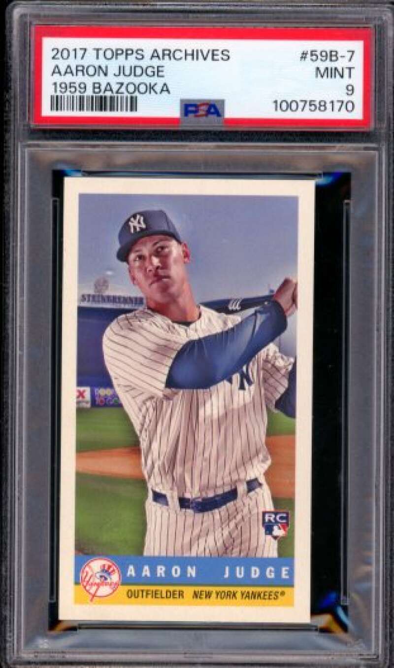 Aaron Judge Rookie Card 2017 Topps Archives 1959 Bazooka #59B-7 PSA 9 Image 1