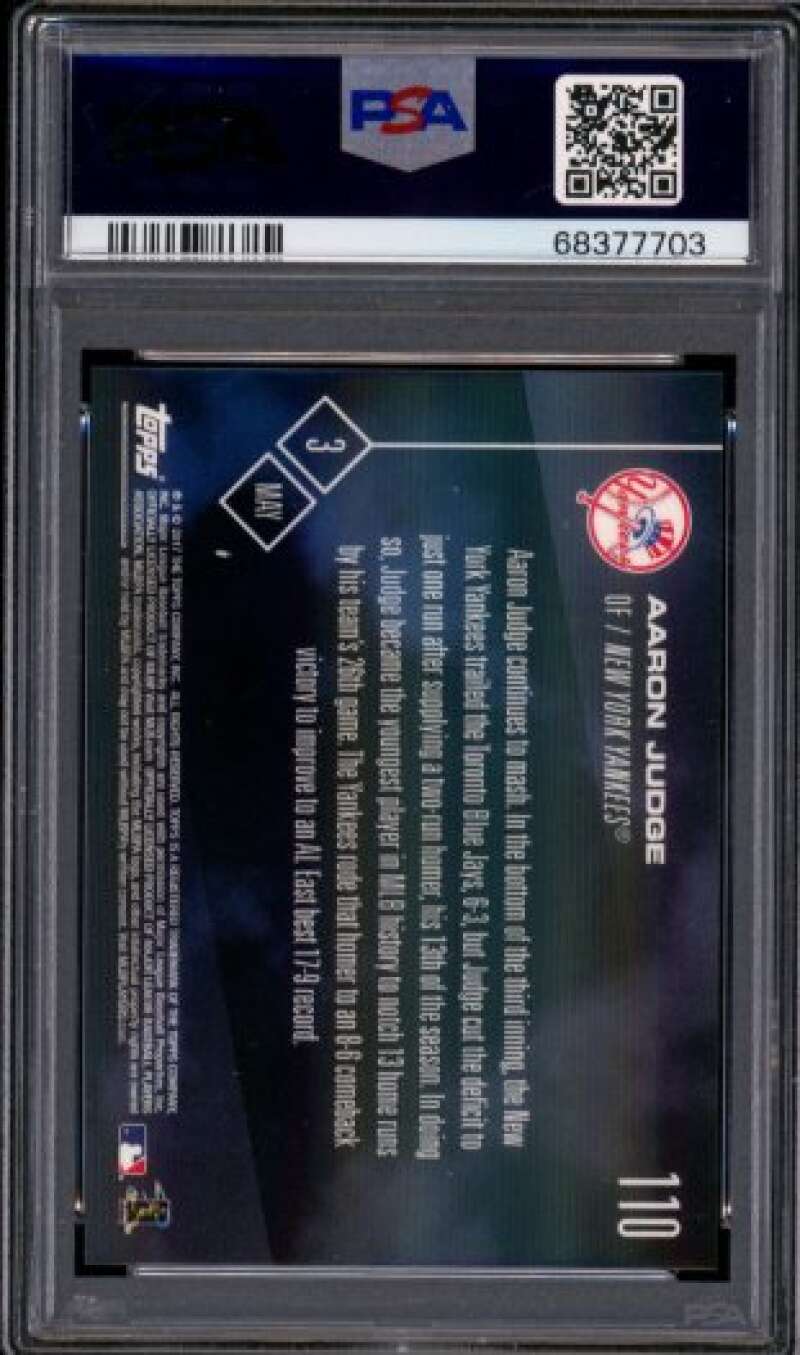 Aaron Judge Rookie Card 2017 Topps Now #110 PSA Image 2