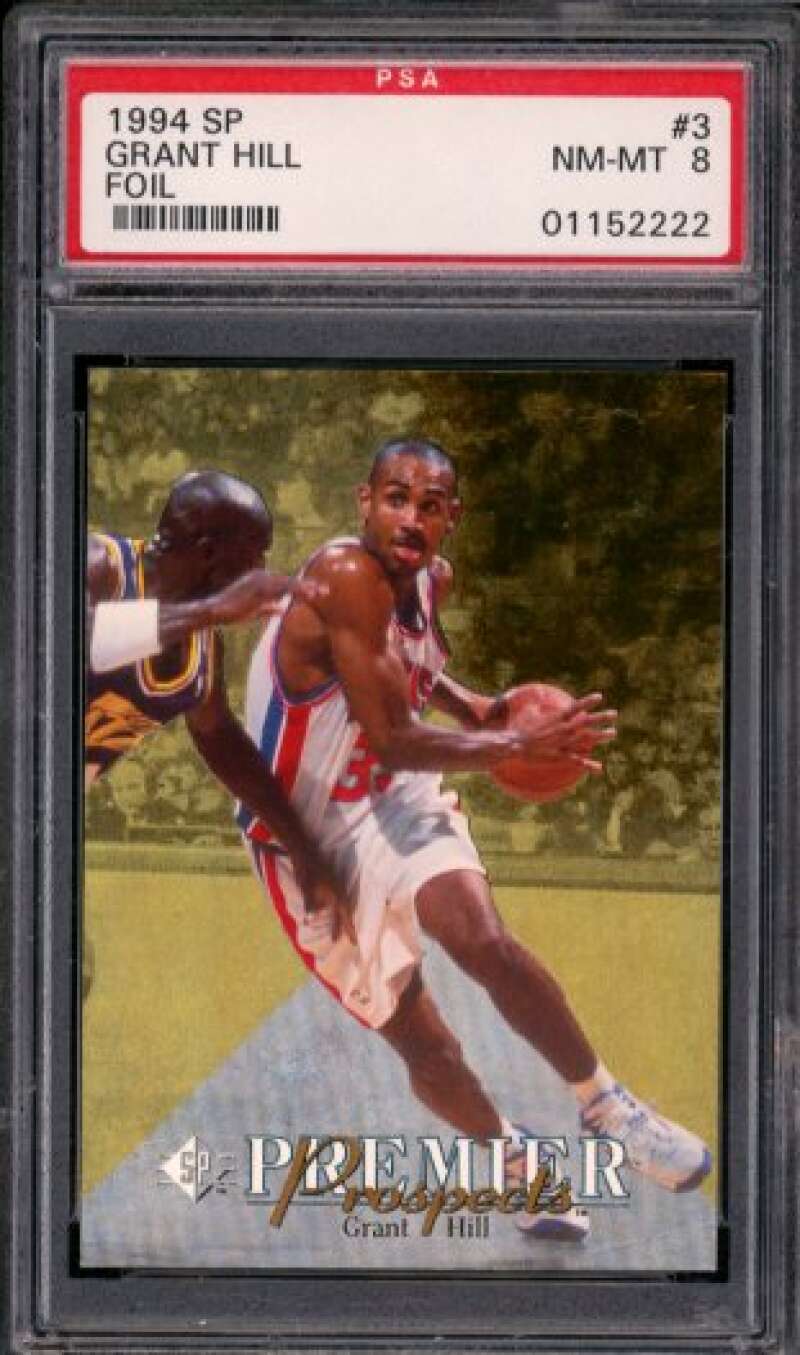Grant Hill Rookie Card 1994-95 SP Foil #3 PSA 8 Image 1