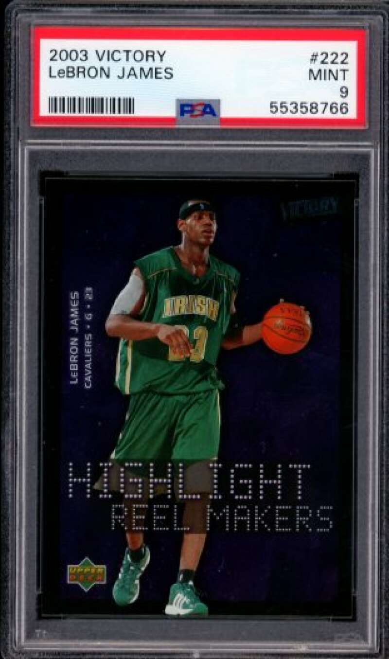 LeBron James Rookie Card 2003-04 Upper Deck Victory #222 PSA 9 Image 1