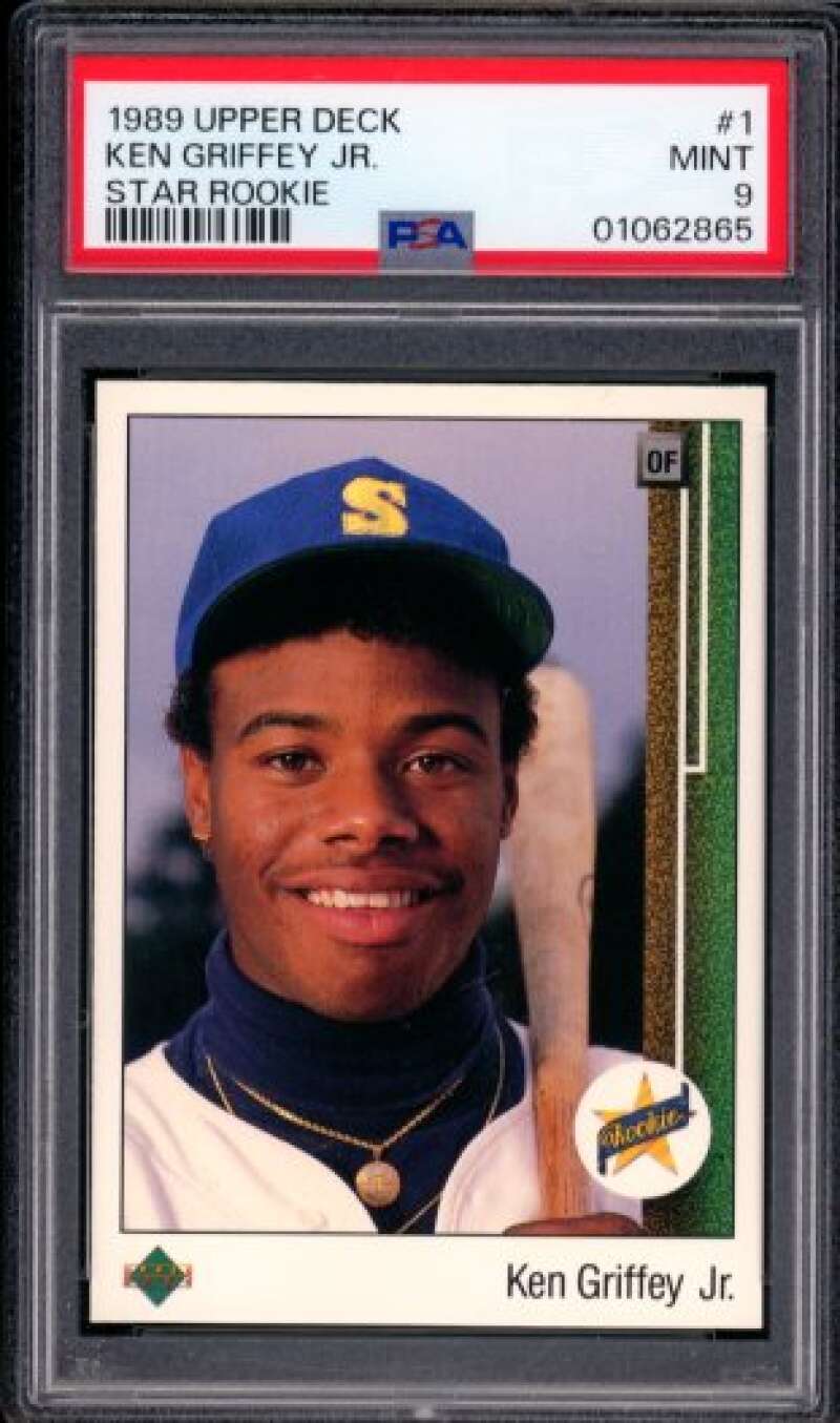 Ken Griffey Jr. Rookie Card 1989 Upper Deck #1 PSA 9 Image 1