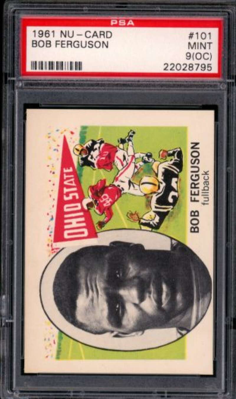 Bob Ferguson Card 1961 Nu-Card #101 PSA 9(OC) Image 1