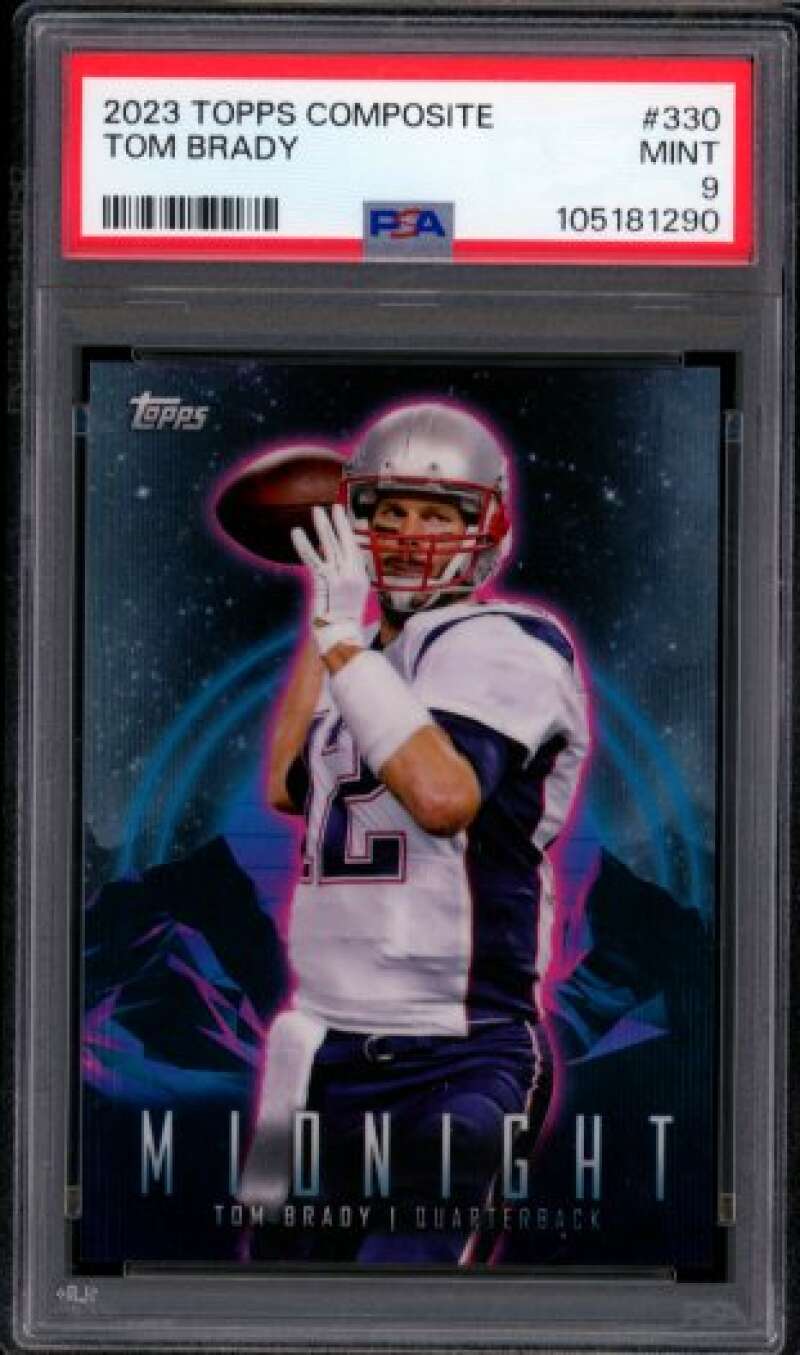 Tom Brady Card 2023 Topps Composite (pop 3) #330 PSA 9 Image 1