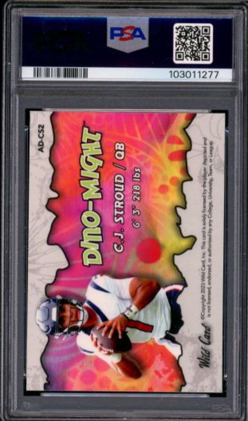 C.J. Stroud Card 2024 WC Alumination DM Purple Kaleidoscope Trex #ADCS2 PSA 10 Image 2