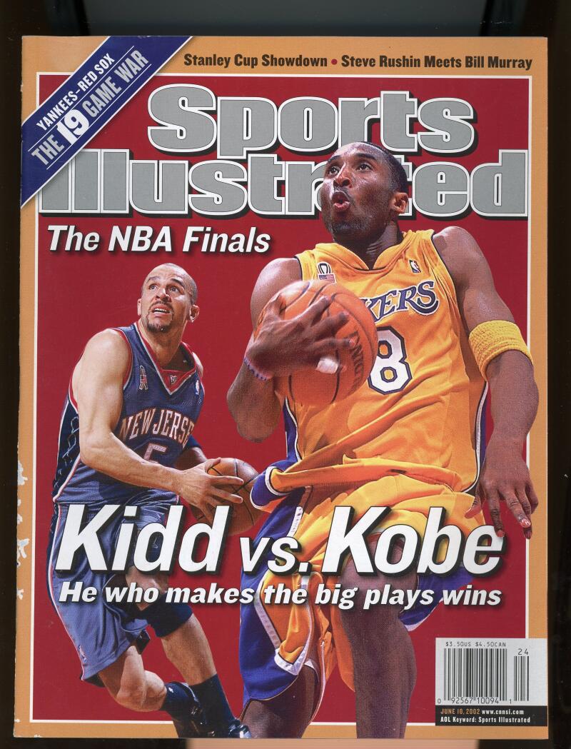 Sports Illustrated Magazine Kobe Bryant vs Jason Kidd Basketball June 10 2002 Image 1