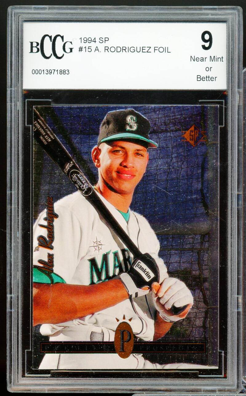 1994 SP #15 Alex Rodriguez Rookie Card BGS BCCG 9 Near Mint+ Image 1