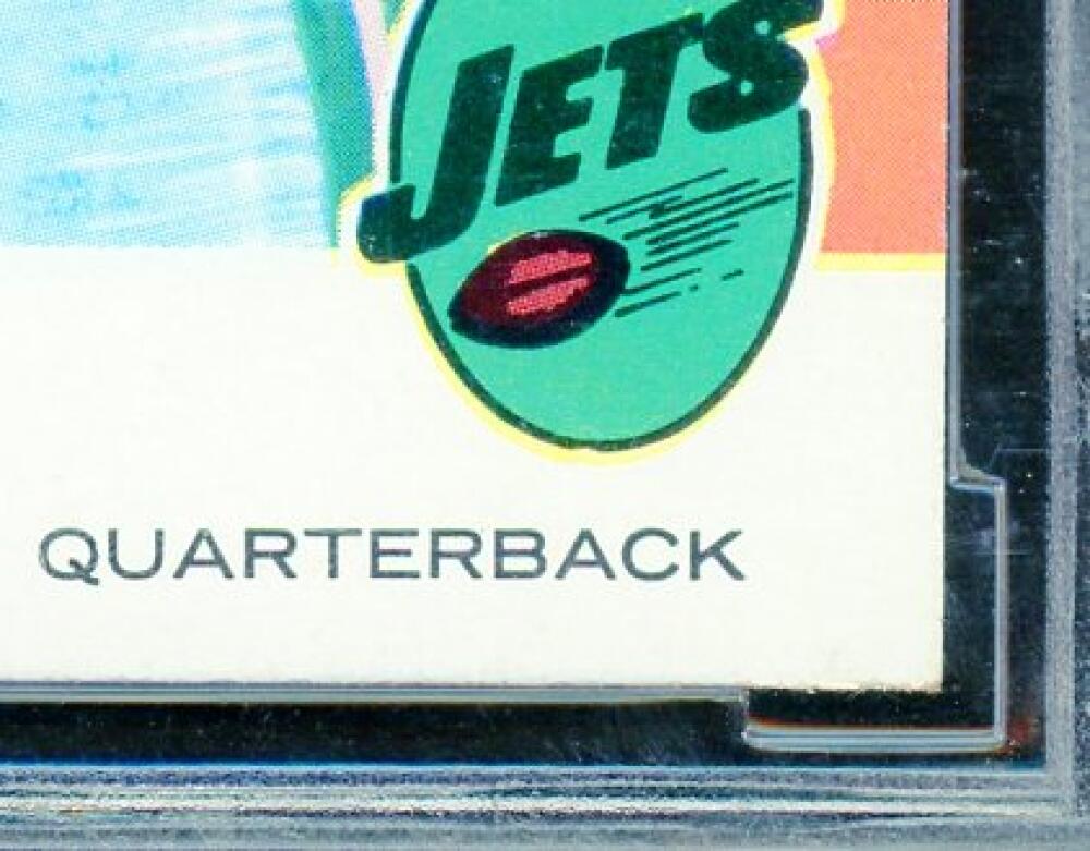 1969 Topps #100 Joe Namath Card BGS BCCG 9 Near Mint+ Image 6
