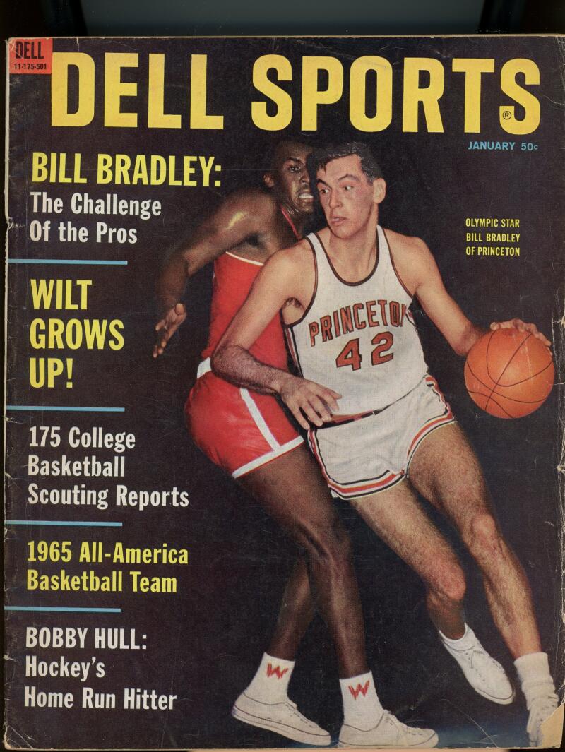 Dell Sports January 1965 Magazine Princeton's Bill Bradley Bobby Hull  Image 1