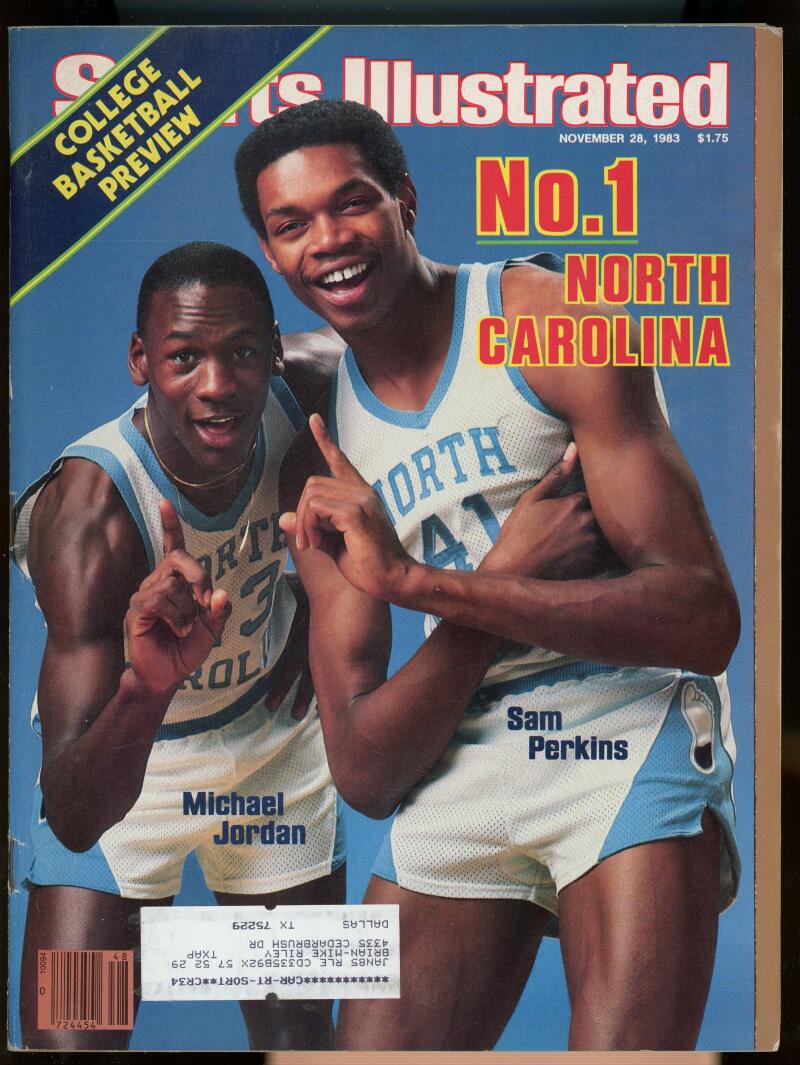 Sports Illustrated Magazine November 28 1983 UNC Micheal Jordan Sam Perkins Image 1