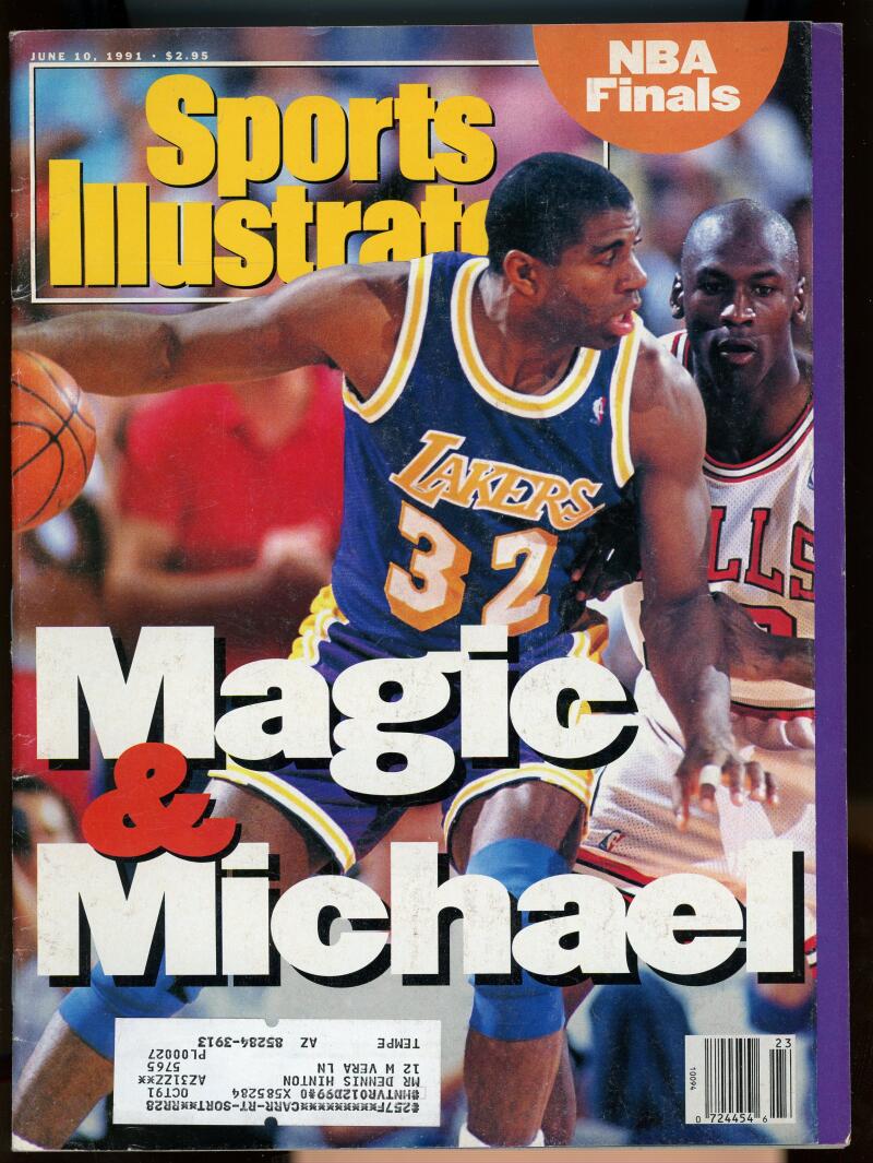 Sports Illustrated Magazine June 10 1991 Michael Jordan Magic Johnson NBA Finals Image 1