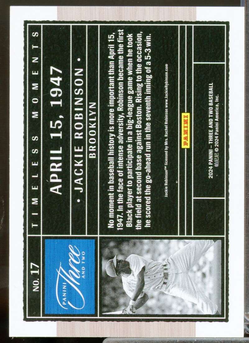 Jackie Robinson /32 2024 Panini Three and Two Timeless Moments Full Count #17  Image 2