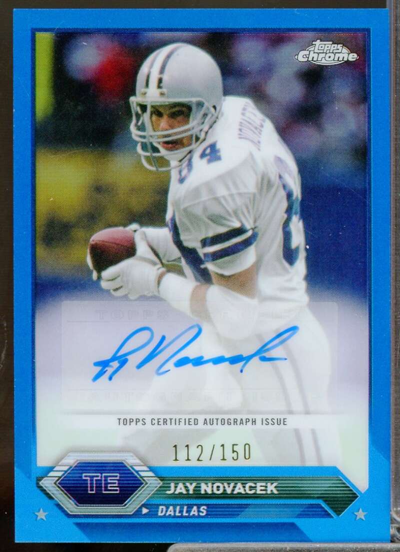 Jay Novacek /150 2023 Topps Composite Chrome Autographs Blue Refractors #TCAJN  Image 1