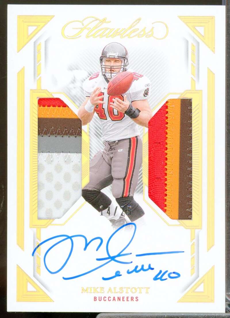 Mike Alstott /25 Card 2023 Panini Flawless Dual Patch Autographs #16  Image 1