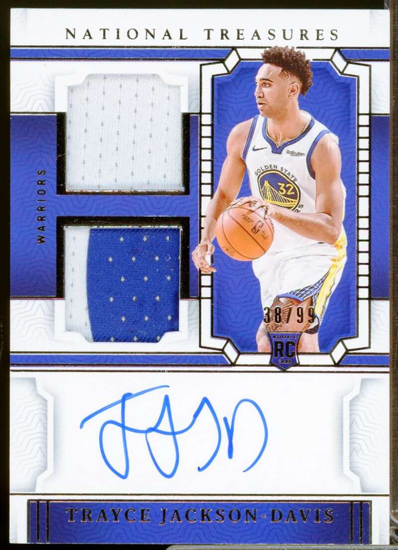 Trayce Jackson-Davis 2023-24 National Treasures Rookie Dual Jersey Autograph #36  Image 1