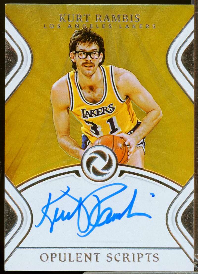 Kurt Rambis /79 Card 2018-19 Panini Opulence Opulent Scripts Autograph #1  Image 1