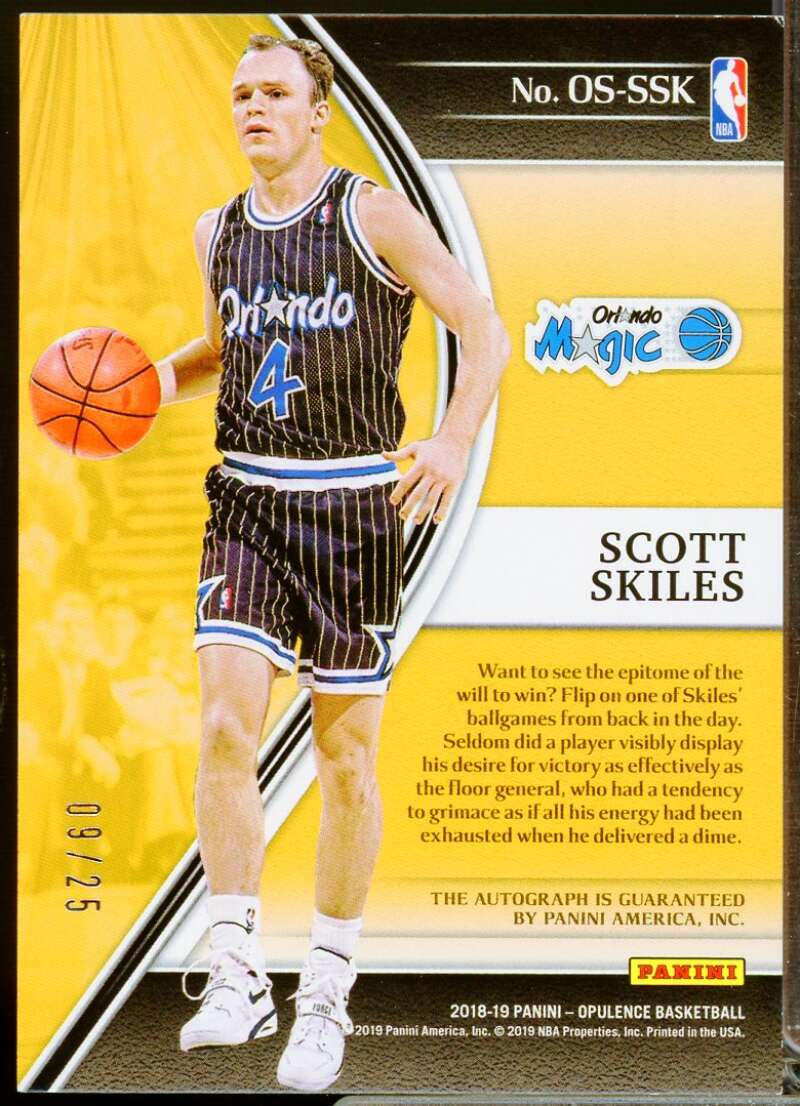 Scott Skiles /25 2018-19 Panini Opulence Opulent Scripts Autograph Gold #25  Image 2