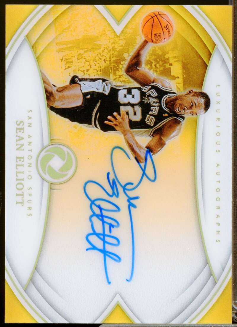 Sean Elliott /79 Card 2018-19 Panini Opulence Luxurious Autographs #20  Image 1