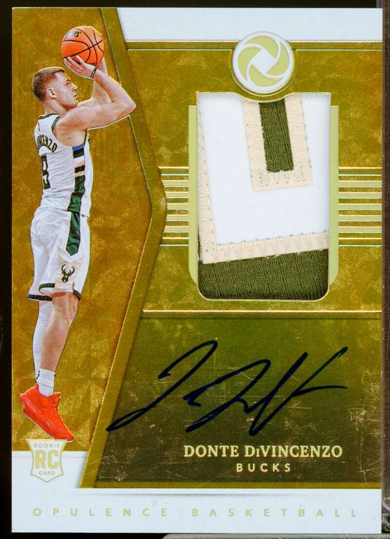 Donte DiVincenzo Rookie 2018-19 Panini Opulence Jersey Autograph Holo Gold #144  Image 1