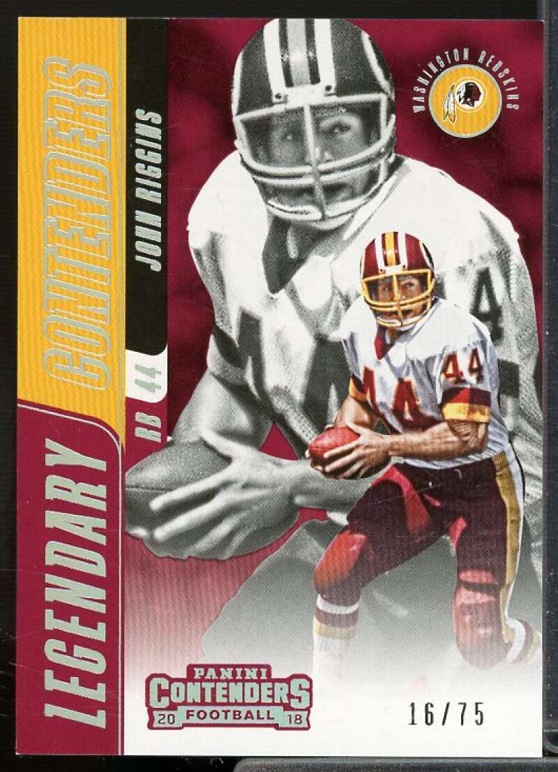 John Riggins Card 2018 Panini Contenders Legendary Contenders Silver #12  Image 1
