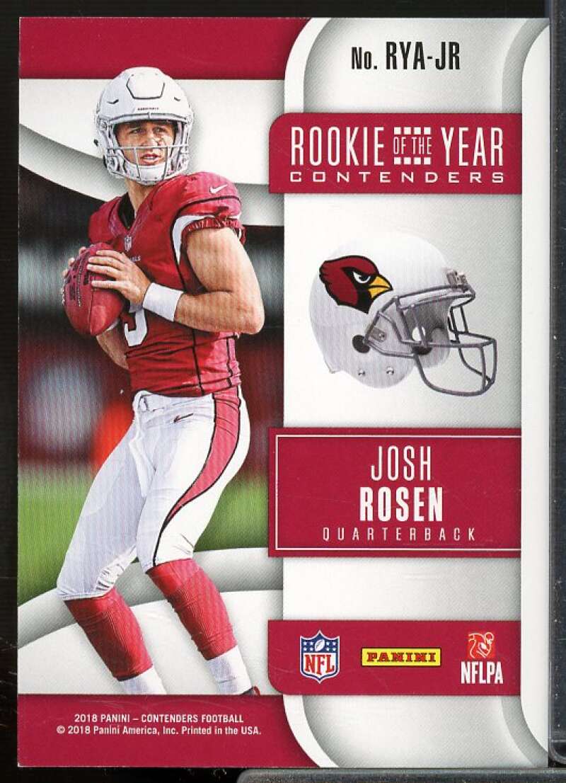 Josh Rosen 2018 Panini Contenders Rookie of the Year Contenders Platinum #6  Image 2