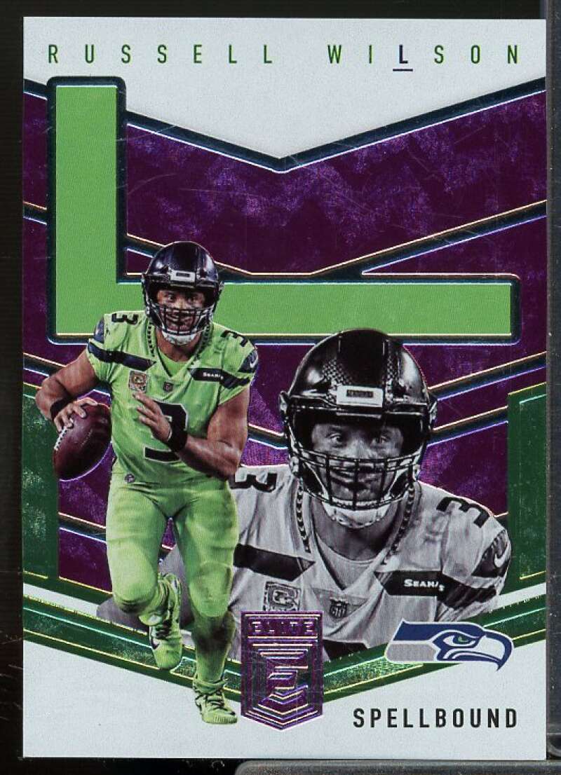 Russell Wilson  Card 2018 Elite Spellbound Purple #L  Image 1