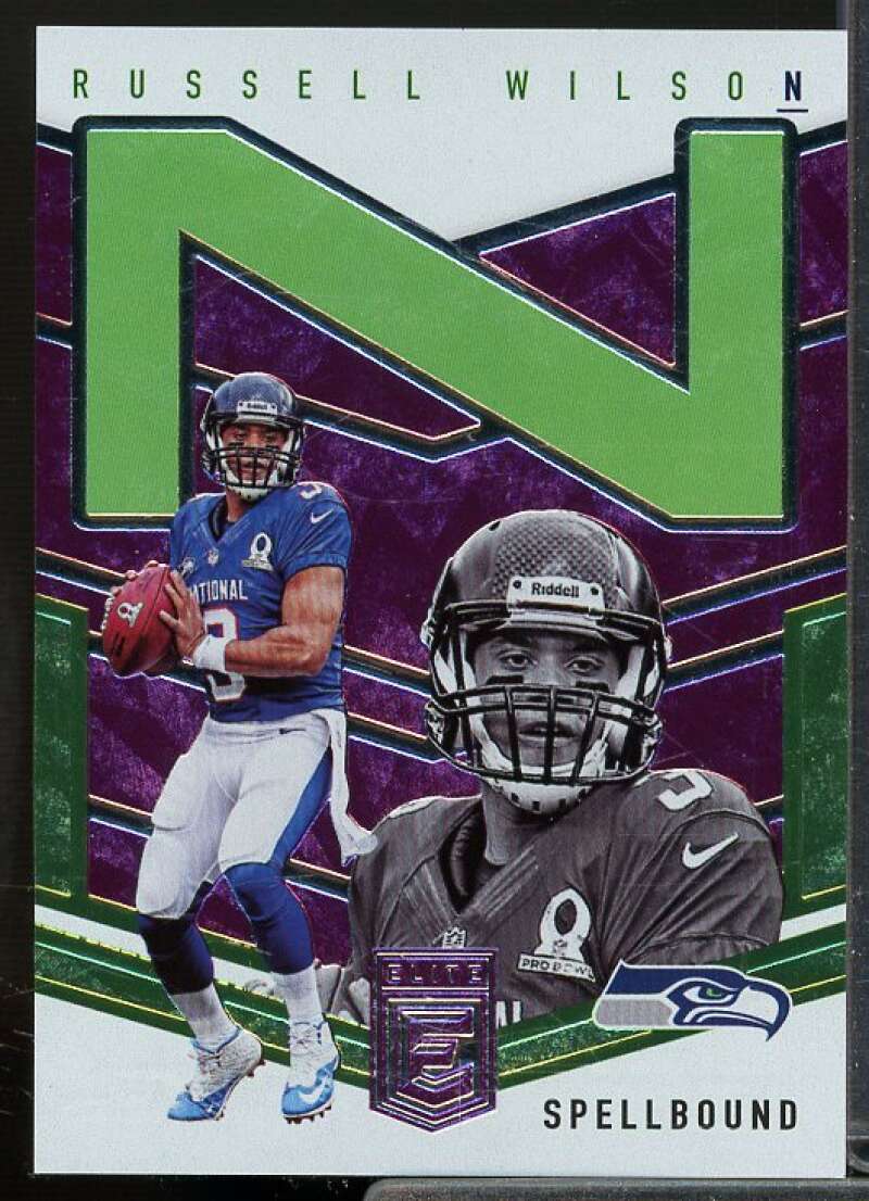 Russell Wilson  Card 2018 Elite Spellbound Purple #N  Image 1