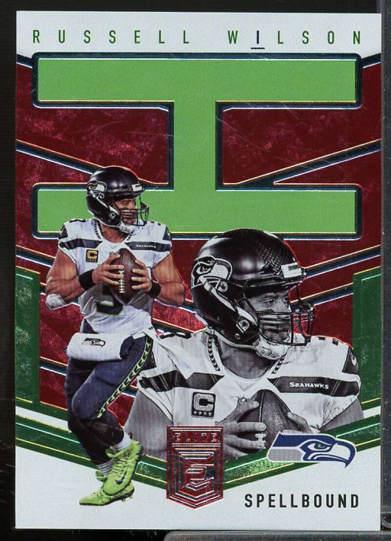 Russell Wilson  Card 2018 Elite Spellbound Red #I  Image 1