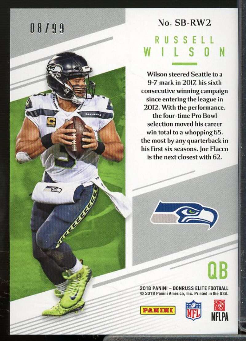 Russell Wilson  Card 2018 Elite Spellbound Red #I  Image 2