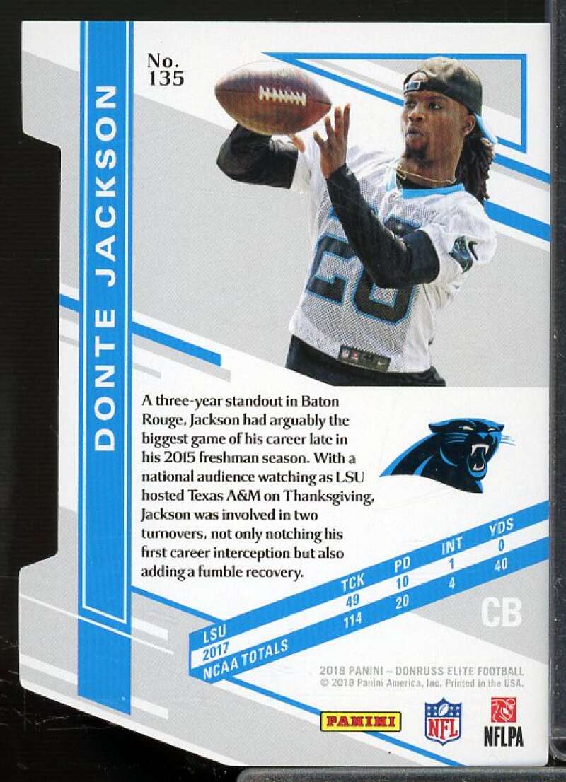 Donte Jackson Rookie Card 2018 Elite Aspirations Die Cut #135  Image 2