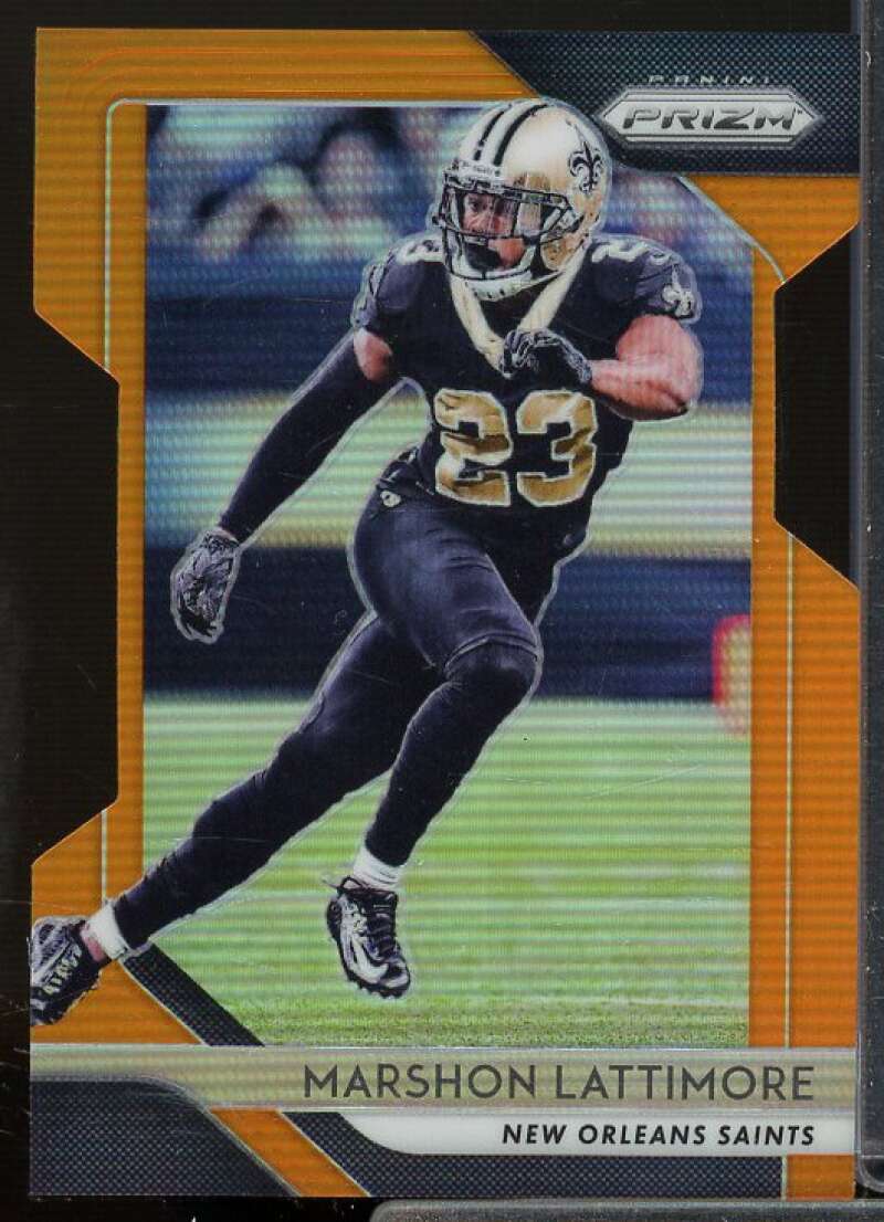 Marshon Lattimore Card 2018 Panini Prizm Prizms Orange #68  Image 1