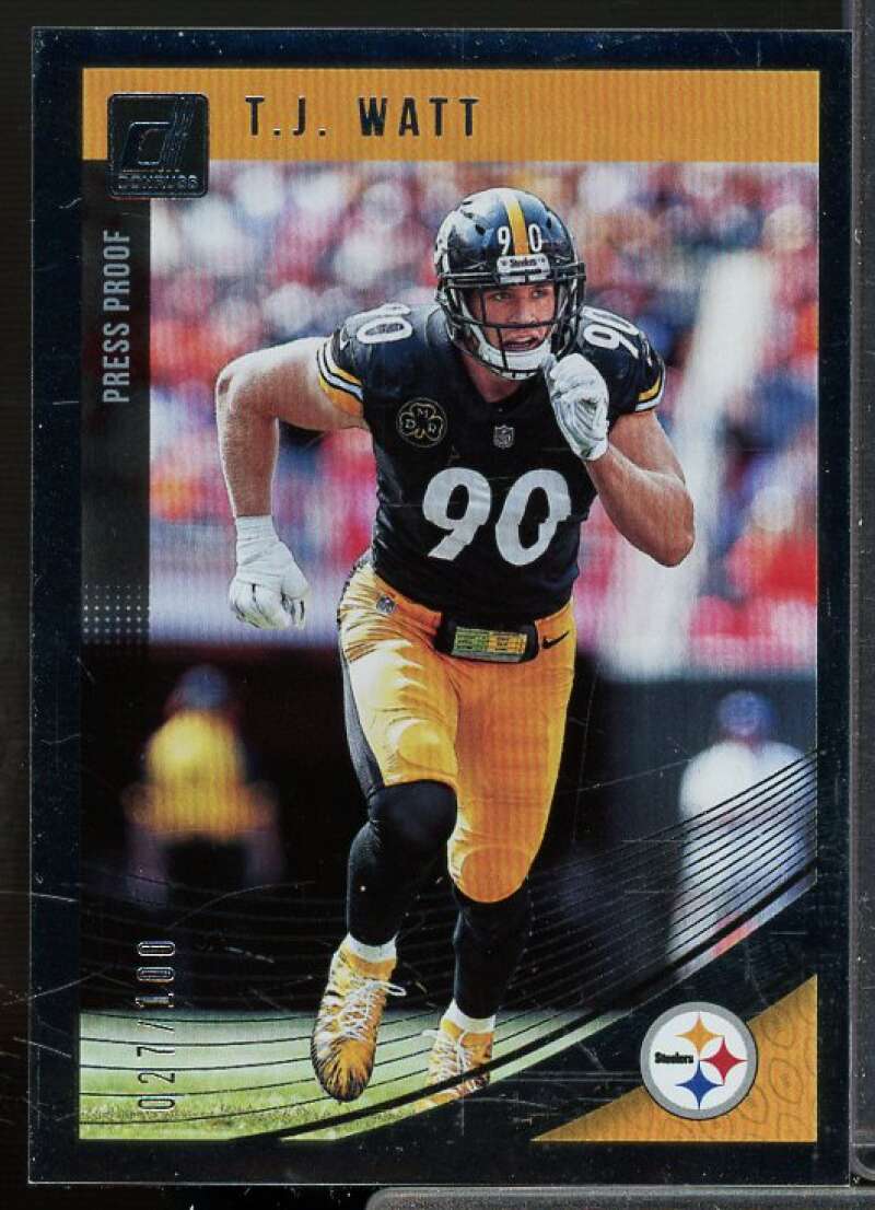 T.J. Watt Card 2018 Donruss Press Proof Silver #247  Image 1