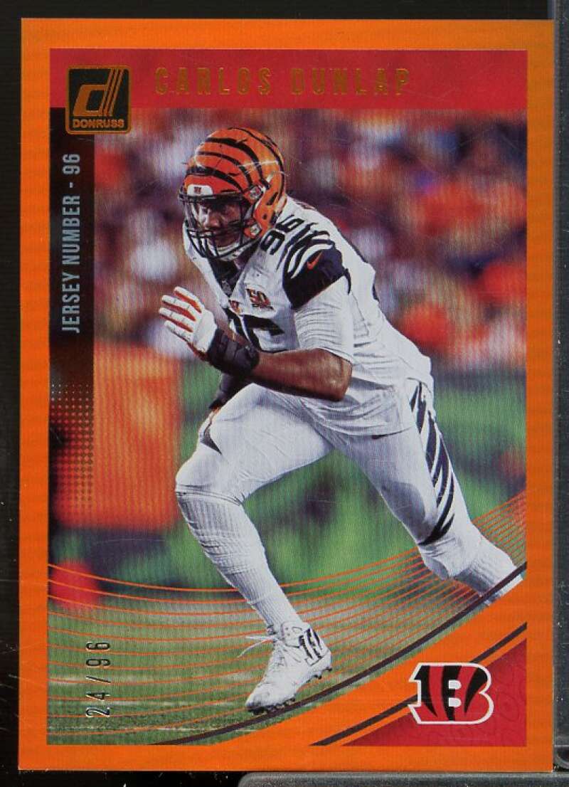 Carlos Dunlap Card 2018 Donruss Jersey Number #62  Image 1