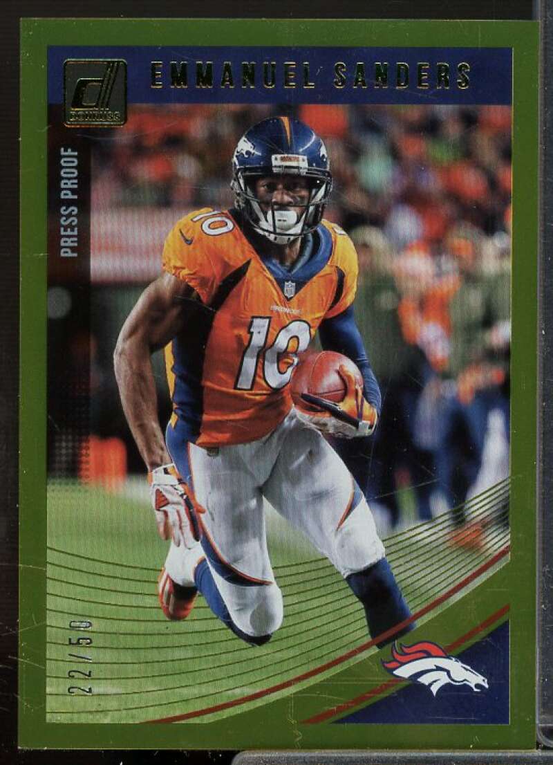 Emmanuel Sanders Card 2018 Donruss Press Proof Gold #88  Image 1