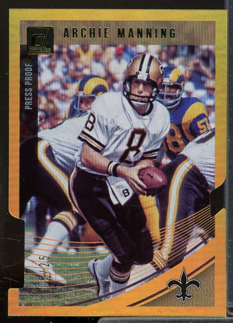 Archie Manning Card 2018 Donruss Press Proof Gold Die Cut #200  Image 1
