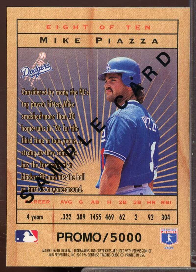 Mike Piazza Card 1996 Leaf Limited Lumberjacks Samples #8  Image 2
