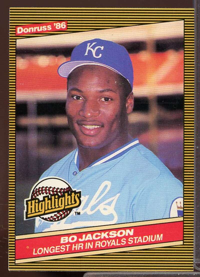 Bo Jackson Rookie Card 1986 Donruss Highlights #43  Image 1