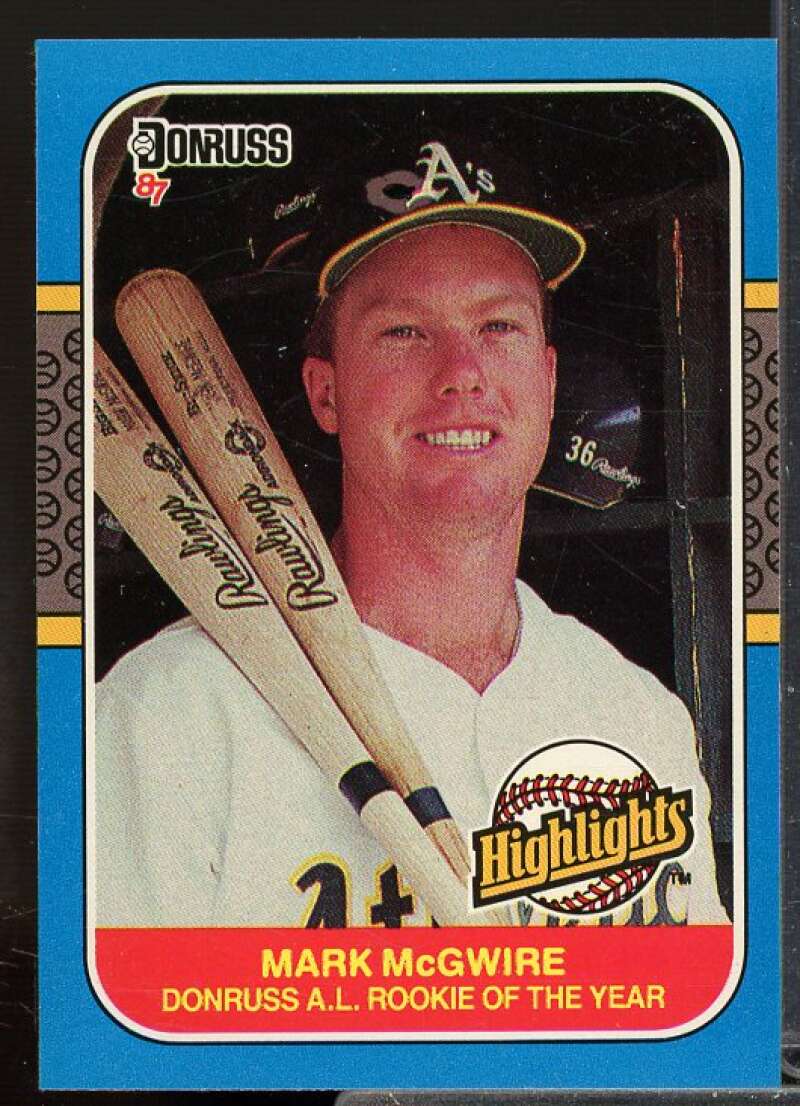 Mark McGwire Rookie Card 1987 Donruss Highlights #27  Image 1