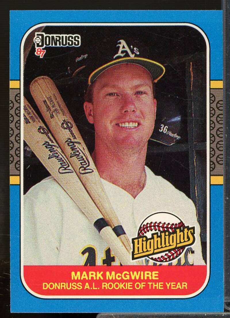 Mark McGwire Rookie Card 1987 Donruss Highlights #27  Image 1