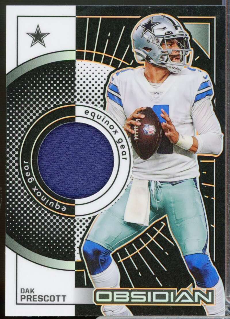 Dak Prescott 2022 Panini Obsidian Equinox Gear Jersey Electric Etch Orange #1  Image 1