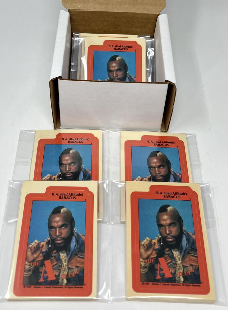 1983 Topps The A-Team Stickers Hand Collated (7) Complete Set 1-12 Image 1