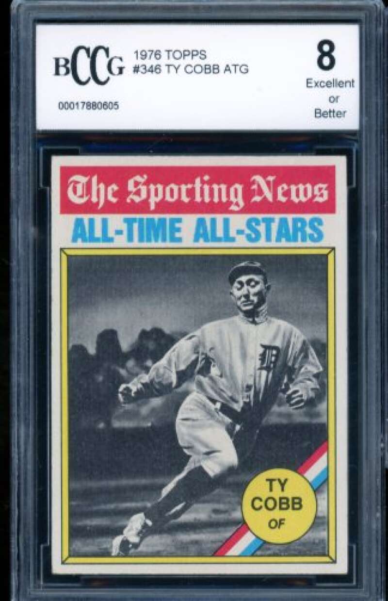 Ty Cobb ATG Card 1976 Topps #346 BGS BCCG 8 Image 1