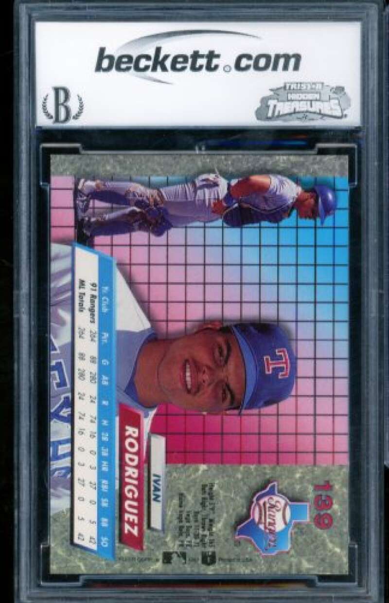 Ivan Rodriguez Card 1992 Ultra #139 BGS BCCG 9 Image 2