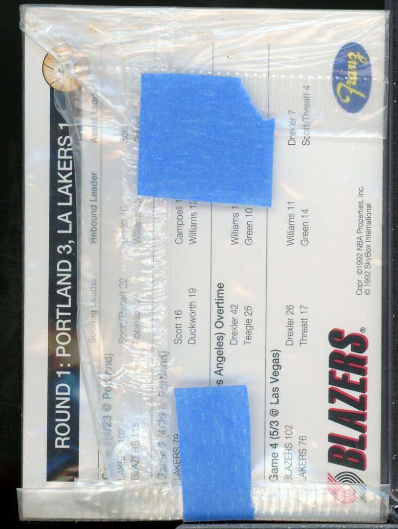 Buck Williams Card 1992-93 Trail Blazers Franz #2  Image 2