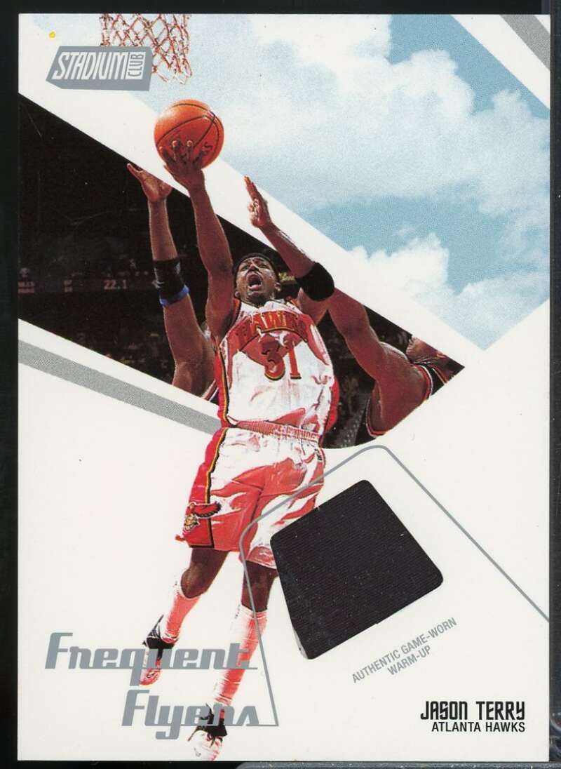 Jason Terry Card 2002-03 Stadium Club Frequent Flyers Relics #FFJT  Image 1