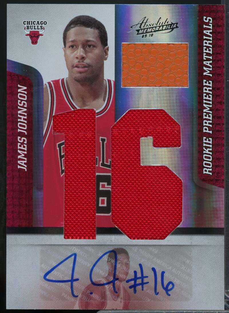 J. Johnson 2009 Absolute Rookie Materials Jumbo JSY Numbers Basketball AU #167  Image 1